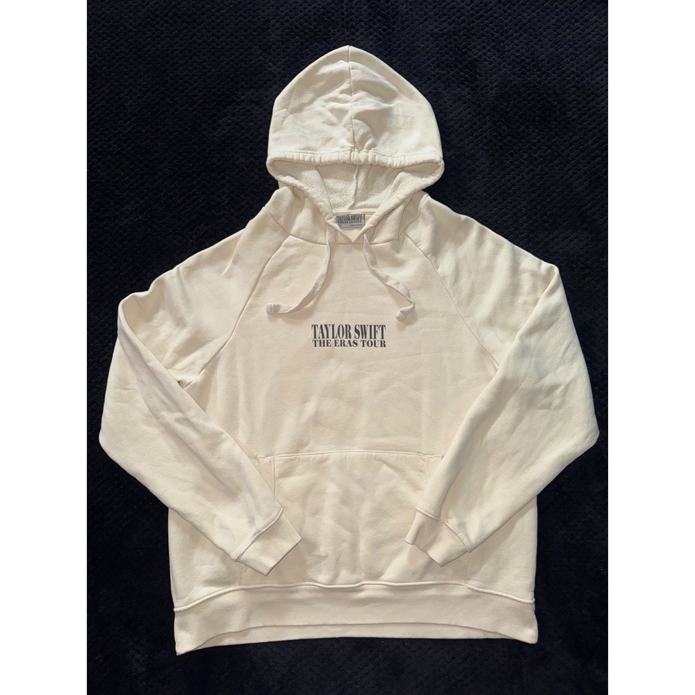 Taylor Swift The Eras Tour Cream Official Merch Oversized Hoodie Sweatshirt Sz M